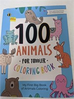 100 ANIMALS FOR TODDLER COLORING BOOK