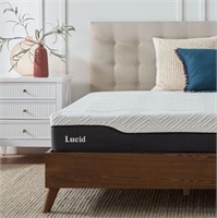 LUCID 10 Inch Hybrid Memory Foam Infused with Bamb