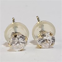 14K Yellow Gold Cubic Zirconia Stud Earrings SJC