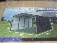 Unused Open-Ended Portable Garage/Shed 12' X 20'