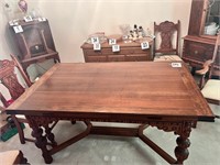 Antique Dining Table With 6 Chair(LR)