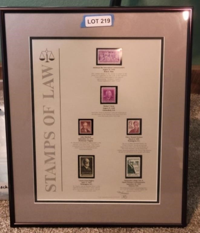 Framed Stamps of Law Collection #5861/10,000