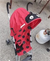 Red with black ladybug polka dots umbrella