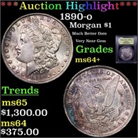 *Highlight* 1890-o Morgan $1 Graded Choice+ Unc