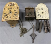 Lot of 2 Antique As Is Clocks