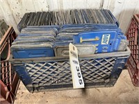 Crate full of collectible California license plate