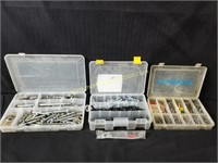 3) Plastic Organizers Of Misc Hardware