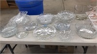 LOT OF ASST GLASS SERVINGWARE & MISC