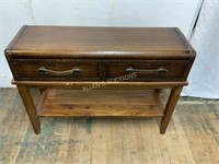 LUGGAGE TOP 2 TIER WOODEN TABLE