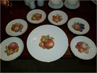 Beautiful German Fruit Porcelain China Set