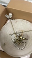 Hanging light fixture in box