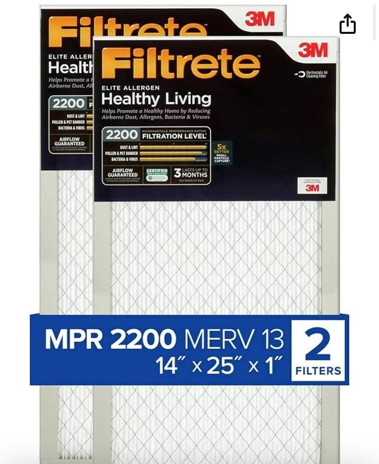 Filtrete 2 pack 14x25x1