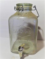 COLD DRINK GLASS GALLON JAR WITH POUR SPOUT