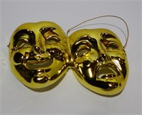 SMALL GOLD THEATHER MASKS WALL HANGING