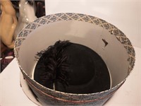 VINTAGE HAT BOX AND HAT