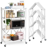 Lanstics 4 Tier Foldable Folding Shelves Heavy Dut