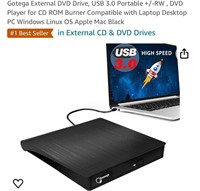 Gotega External DVD Drive, USB 3.0