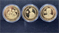 3 Different JFK Proof Coins