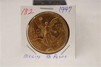 1947 Mexico 50 Pesos Gold (BU)