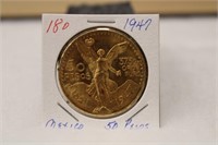 1947 Mexico 50 Pesos Gold (BU)