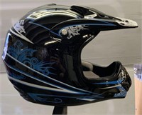 X-Moto Motocross Adult X Small Helmet (Black/Blue)