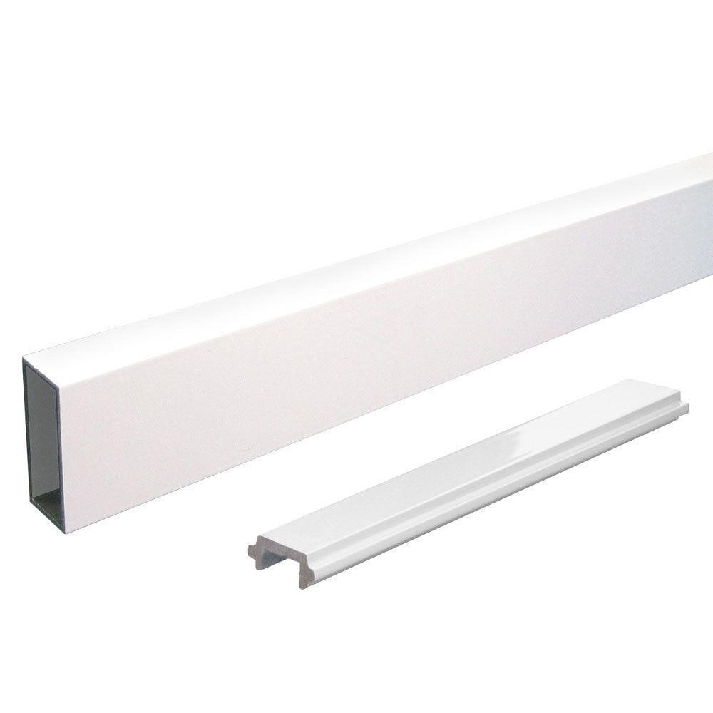 4 Ft. White Aluminum Deck Railing Wide Picket and