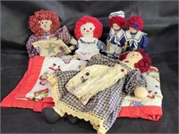 Raggedy Ann/Andy Dolls, Blanket & More