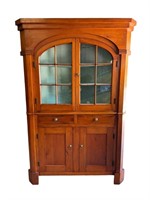 Oversized Antique Architectural Corner Cabinet
