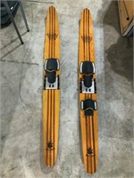 set of wooden vintage water skis Regal