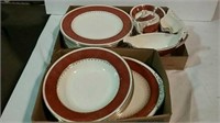 2 boxes of the Pearl China Company dinnerware