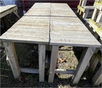 2 display tables each 10' long x 2' wide