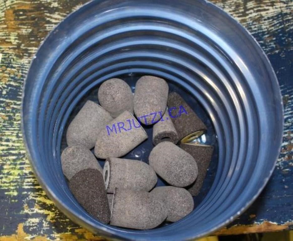 Pail of Grinding Stones for Portable Grinder