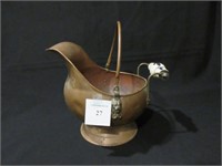 A Brass Helmet Form Water Pitcher