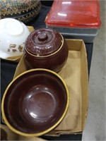 USA Pottery Bowl & Bean Pot