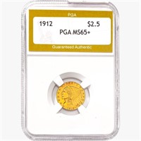 1912 $2.50 Gold Quarter Eagle PGA MS65+
