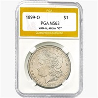 1899-O Morgan Silver Dollar PGA MS63 VAM-6 Micro