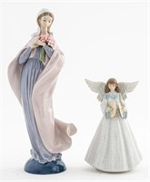 Lladro Porcelain Madonna & Angel Figurines