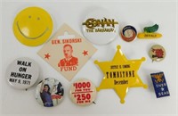Vintage Button Pin Lot - Dekalb, Military,
