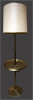 Mid Century Brass Floor Lamp W/ Table