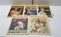Lot of 5 Autographed Sporting News