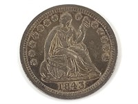 1843 Seated Half Dime