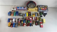 50pc Vtg-Mod Plastic, Die-Cast & Tin Litho Cars+