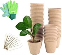 Seed Starter Peat Pots Kit -Biodegradable Pots