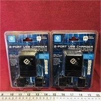 Pair Of 2-Port USB Chargers (Sealed)