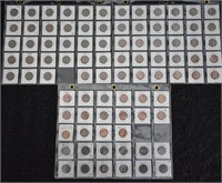87 pcs 1927 to 2012 CAD .01c Coins