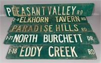 Five Vintage Street Signs