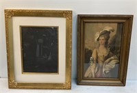 Fr Picture of Lady & Gilt Frame