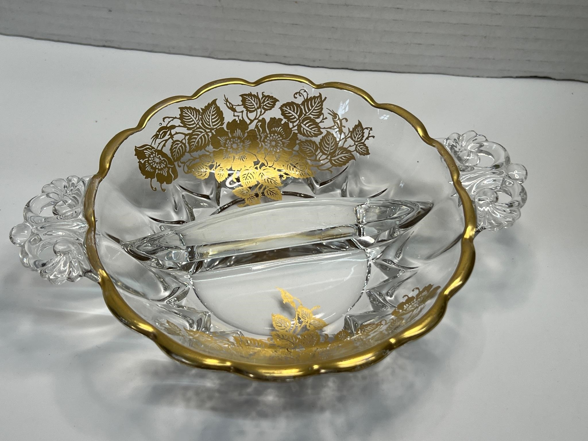 Divided Bowl with Gold Accents New Martinsville?