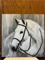 White Horse Canvas 2ftx2ft