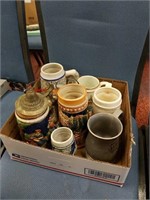 Box with 9 different mug